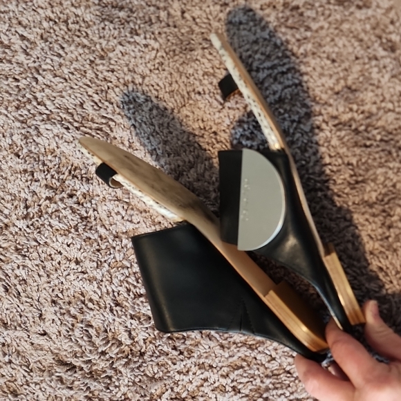 Calvin Klein Babel black/white snakeskin sandals-9 - Picture 2 of 7